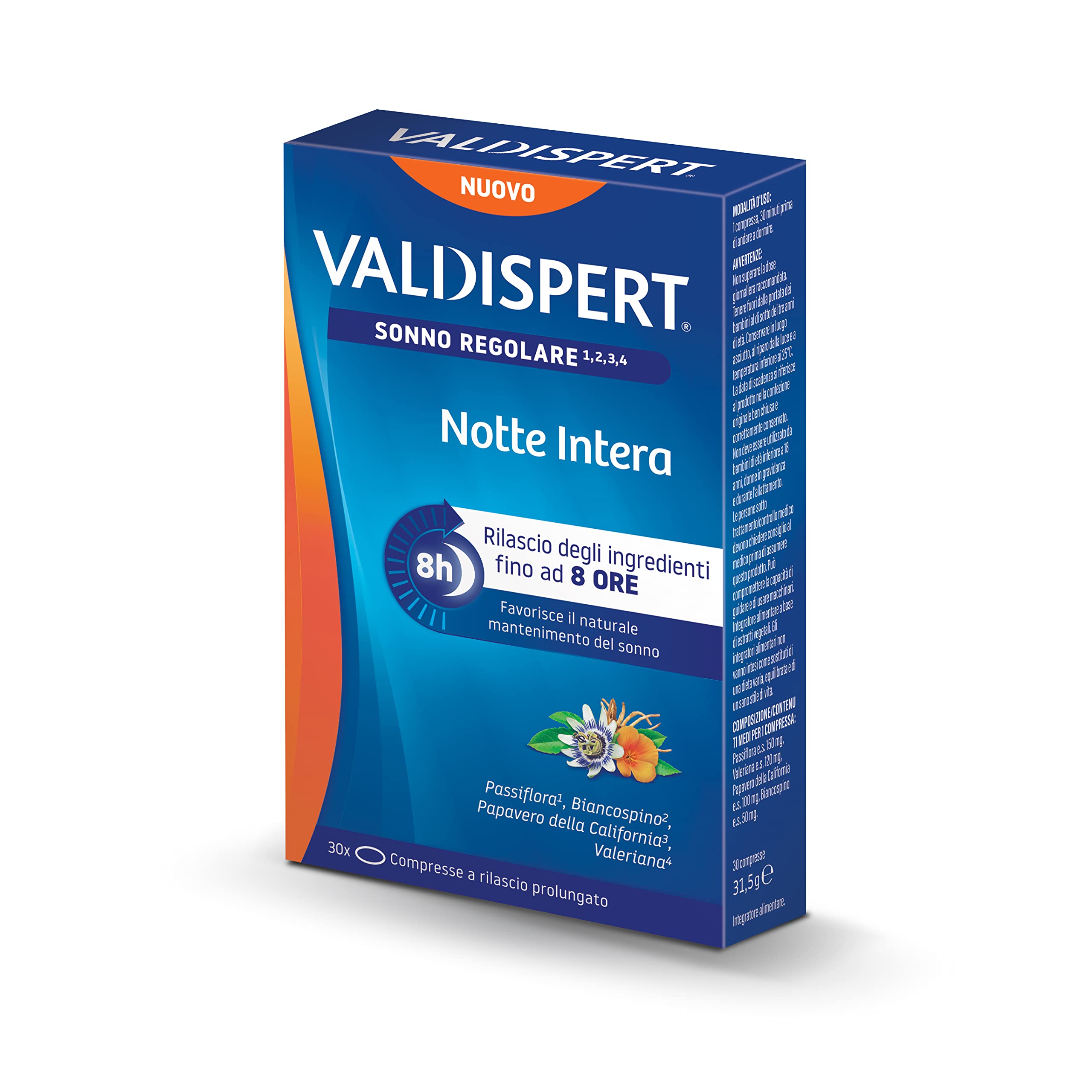 valdispert-notte-intera-con-valeriana-e-passiflora-30-compresse-rilascio-prolung image 2